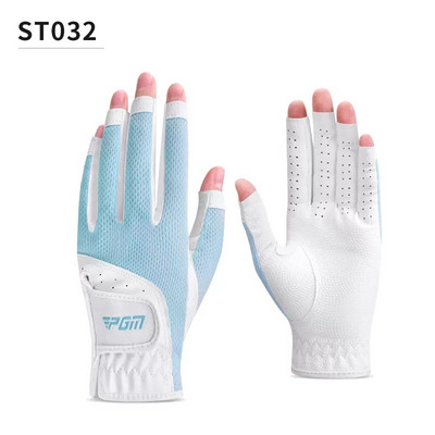 PGM 1 Pair Moteriškos kvėpuojančios tinklinės sportinės kumštinės pirštinės be pirštų jutiklinio ekrano golfo pirštinės, moteriškos kairėje ir dešinėje pirštinės nuo saulės