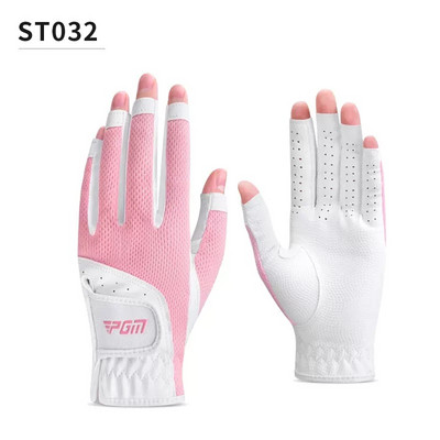 PGM 1 Pair Moteriškos kvėpuojančios tinklinės sportinės kumštinės pirštinės be pirštų jutiklinio ekrano golfo pirštinės, moteriškos kairėje ir dešinėje pirštinės nuo saulės