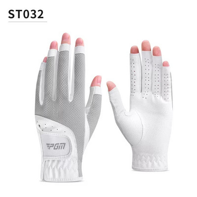 PGM 1 Pair Moteriškos kvėpuojančios tinklinės sportinės kumštinės pirštinės be pirštų jutiklinio ekrano golfo pirštinės, moteriškos kairėje ir dešinėje pirštinės nuo saulės