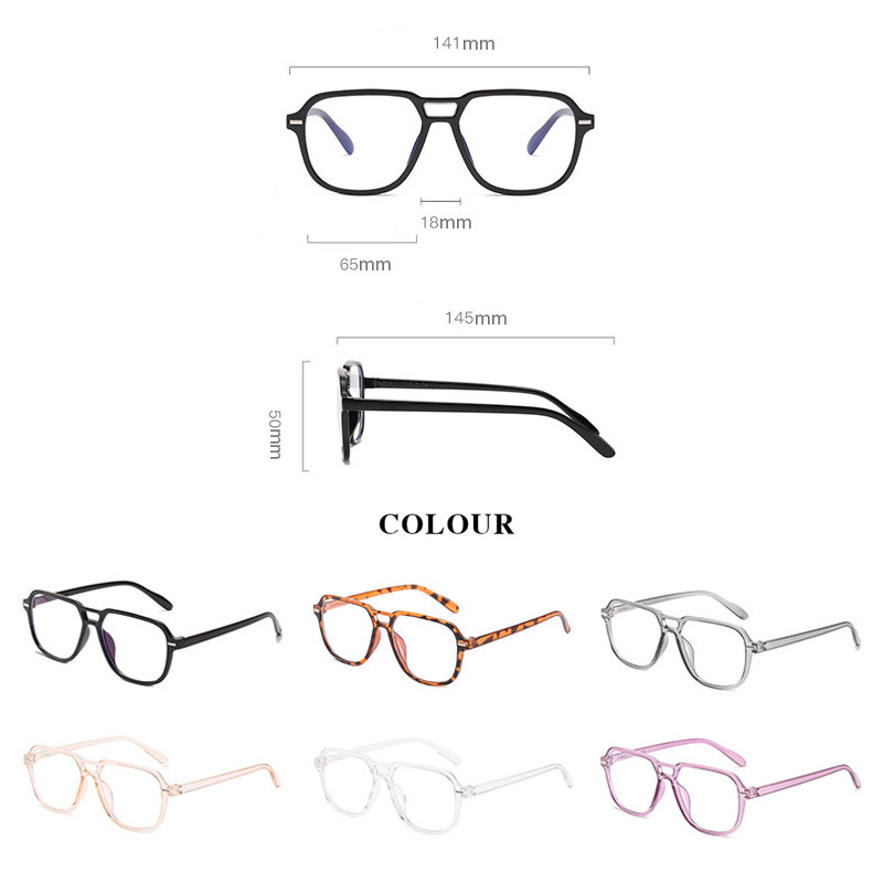 seemfly Retro čiste leće Kvadratni veliki okviri za naočale Muškarci Žene Kompjuterski okviri za naočale protiv plave svjetlosti Optički ultralaki okviri za naočale