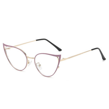 Дамски котешки очила с рамка за очила с анти-синя светлина Модни винтидж големи оптични очила Прозрачни лещи Аксесоари за очила