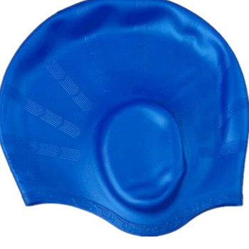 Нова гъвкава пластмасова гел шапка за душ за мъже и жени, подходяща за шапка за баня с дълъг косъм, водоустойчива шапка за уши за плувен басейн