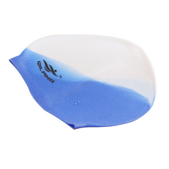 2021 Силиконова шапка за плуване Възрастни Водоустойчива лятна шапка за басейн Еластична защита на ушите Дълга коса Цветна шапка за гмуркане