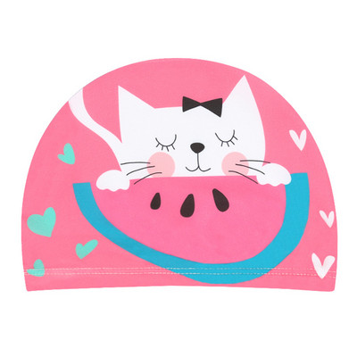 Vaikai Vaikai Elastinis audinys Animacinis plaukimo kepuraitė Baseinas Vandens sportas Apsaugokite ausis Kepurė maudymosi kepuraitės Kepurės berniukai Mergaitės