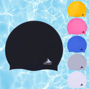 Καπέλο κολύμβησης σιλικόνης αδιάβροχο καπέλο κολύμβησης για άνδρες Γυναικείες ενήλικες Παιδιά μακριά μαλλιά Καπέλα πισίνας Καταδυτικός εξοπλισμός κολύμβησης ελαστικό σκουφάκι νέο