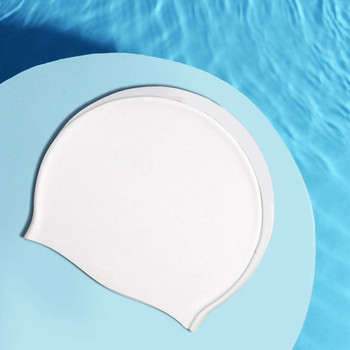 Шапка за плуване Силиконова водоустойчива шапка за плуване за мъже, жени, възрастни, деца, дълга коса, шапки за басейн, екипировка за гмуркане, плуване, еластична шапка нова