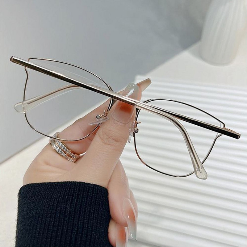 Dideli akiniai nuo mėlynos šviesos akiniai biuro kompiuterio akiniai Cateye kvadratiniai rėmeliai nuo radiacijos vaizdo žaidimų akiniai