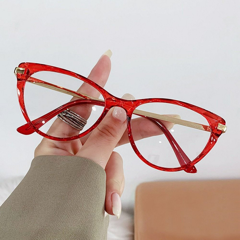 Mačje oko Anti Blue Light Računalne naočale Preveliki optički okviri Naočale Ured Čitanje i igranje igrica za zaštitu očiju