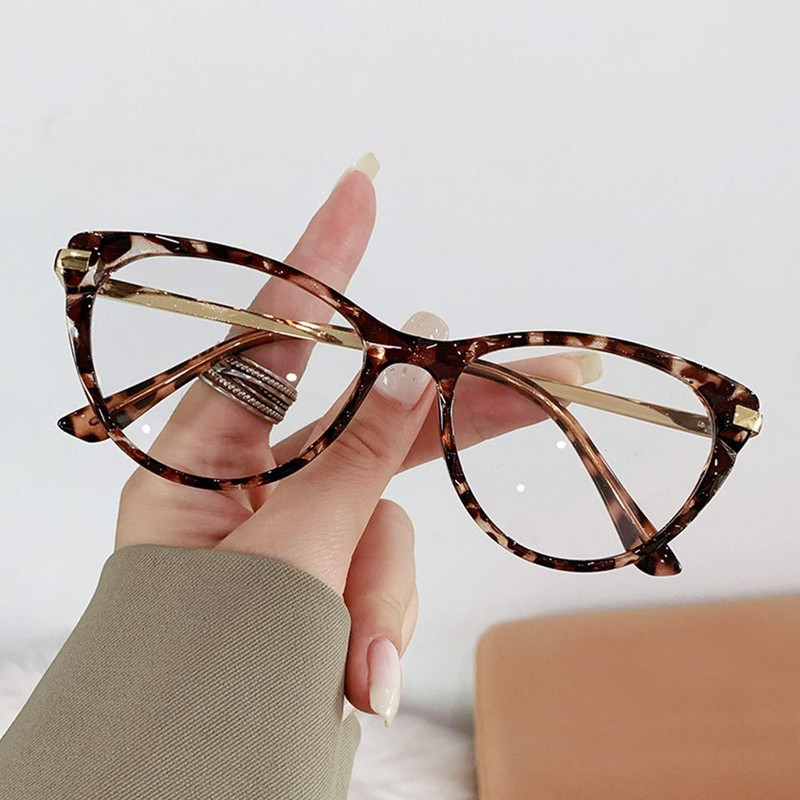 Mačje oko Anti Blue Light Računalne naočale Preveliki optički okviri Naočale Ured Čitanje i igranje igrica za zaštitu očiju