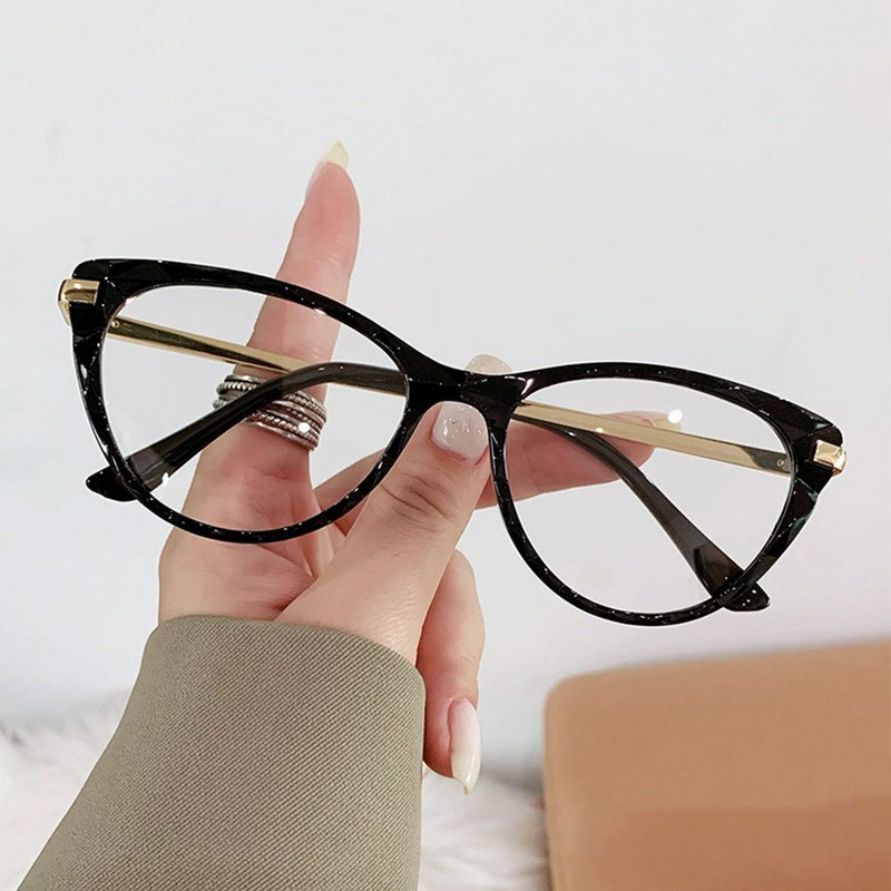 Mačje oko Anti Blue Light Računalne naočale Preveliki optički okviri Naočale Ured Čitanje i igranje igrica za zaštitu očiju