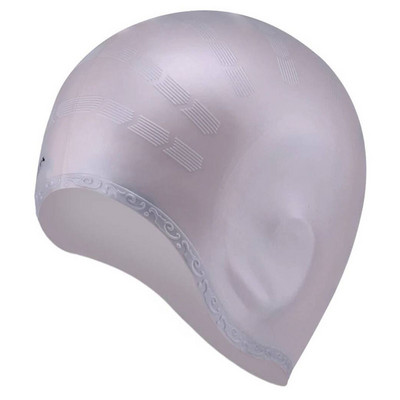 Kapa za plivanje Silikonska vodootporna kapa za plivanje za muškarce, žene, odrasle, djecu, duga kosa, šešir za bazen s štitnikom za uši, oprema za ronjenje