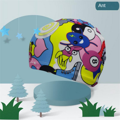 Úszómedence sapka elasztikus szabad méretű nylon vízálló férfiaknak női női sapka aranyos védelem hosszú hajú úszósapka rajzfilm