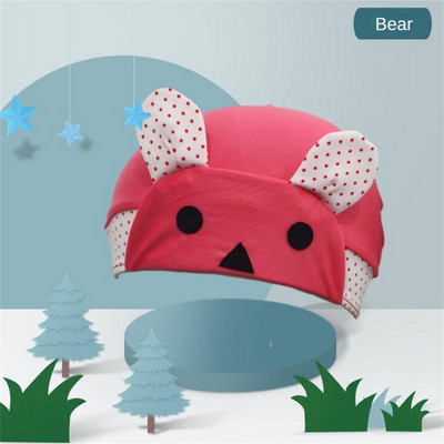 Úszómedence sapka elasztikus szabad méretű nylon vízálló férfiaknak női női sapka aranyos védelem hosszú hajú úszósapka rajzfilm