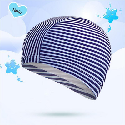 Úszómedence sapka elasztikus szabad méretű nylon vízálló férfiaknak női női sapka aranyos védelem hosszú hajú úszósapka rajzfilm