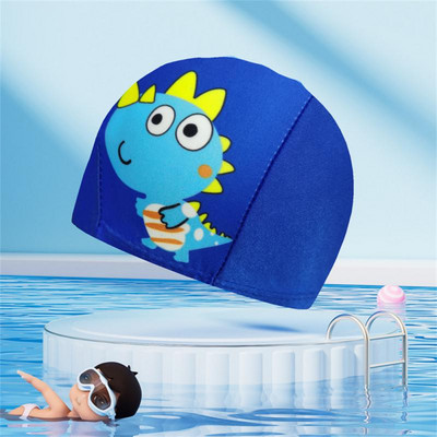 Úszómedence sapka elasztikus szabad méretű nylon vízálló férfiaknak női női sapka aranyos védelem hosszú hajú úszósapka rajzfilm