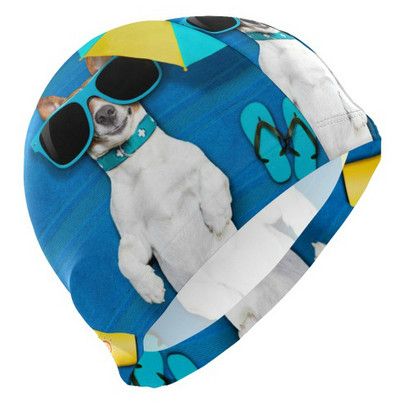 Suaugusiesiems skirtos moteriškos vyriškos plaukimo kepuraitės su spausdintu raštu nardymo kepurės, patogios vandeniui atsparios didmeninės kainos plaukimo įranga