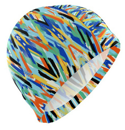 Suaugusiesiems skirtos moteriškos vyriškos plaukimo kepuraitės su spausdintu raštu nardymo kepurės, patogios vandeniui atsparios didmeninės kainos plaukimo įranga