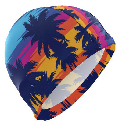 Suaugusiesiems skirtos moteriškos vyriškos plaukimo kepuraitės su spausdintu raštu nardymo kepurės, patogios vandeniui atsparios didmeninės kainos plaukimo įranga