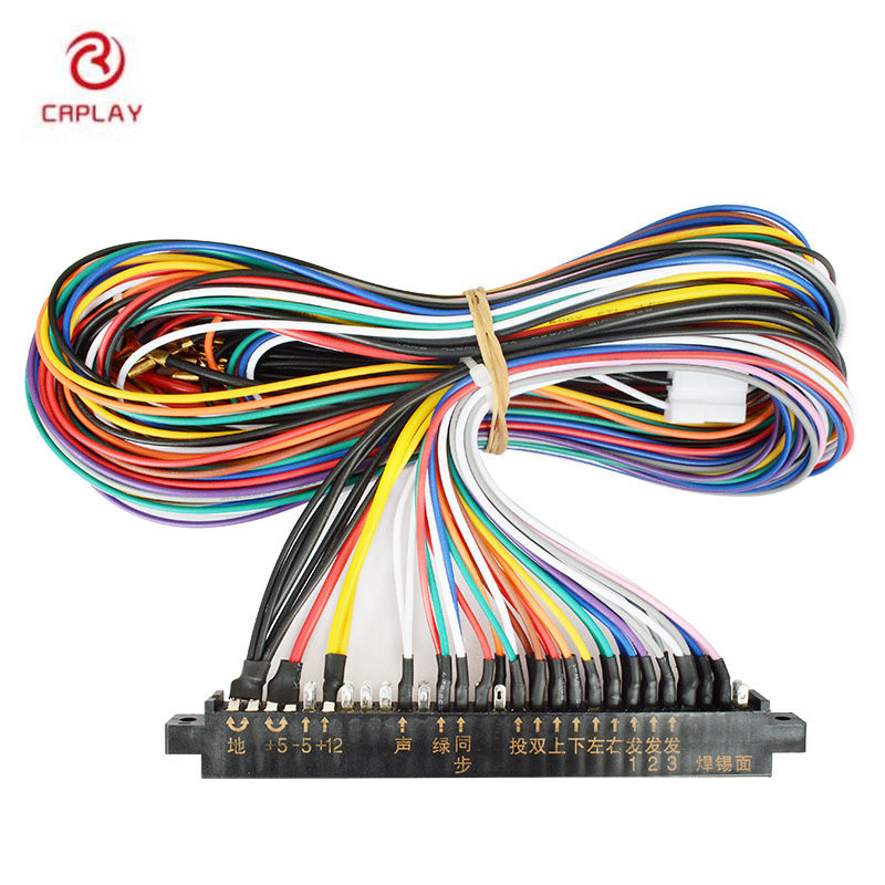 Arcade JAMMA 28/56 pini 2.8/4.8mm Cablaj de cablu pentru interfață Cabinet Cablu 140 cm Cablu PCB pentru consolele de jocuri Arcade Pandora 5V&12V