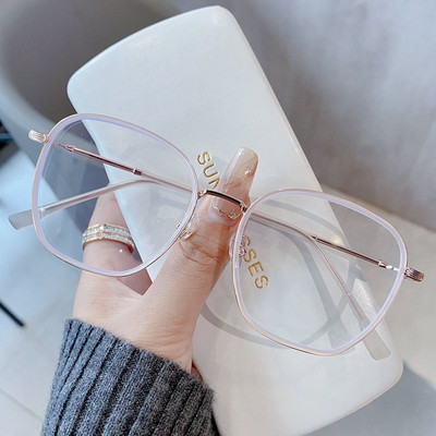 Kaasaskantavad Anti-Blue Light Prillid Naistele Meestele Suuremõõtmeline optiline raam Silmakaitse Ultra Kerged prillid Kontori arvutiprillid