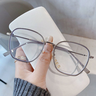 Kaasaskantavad Anti-Blue Light Prillid Naistele Meestele Suuremõõtmeline optiline raam Silmakaitse Ultra Kerged prillid Kontori arvutiprillid