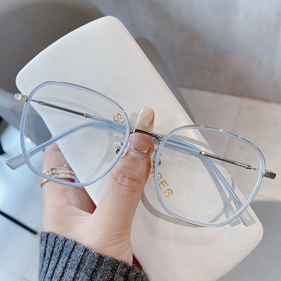 Kaasaskantavad Anti-Blue Light Prillid Naistele Meestele Suuremõõtmeline optiline raam Silmakaitse Ultra Kerged prillid Kontori arvutiprillid