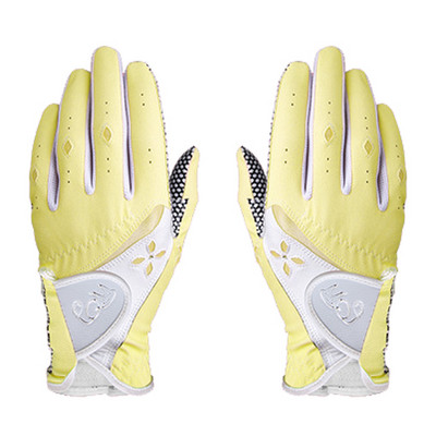 PGM 1 pár Női golfkesztyűk Puha, lélegző PU-bőr csúszásmentes részecskékkel Kültéri sportok golftartozékok nagykereskedelme ST020