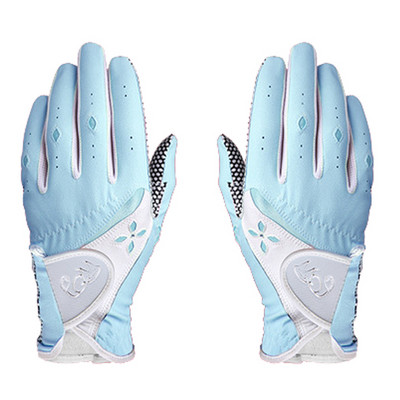 PGM 1 pár Női golfkesztyűk Puha, lélegző PU-bőr csúszásmentes részecskékkel Kültéri sportok golftartozékok nagykereskedelme ST020