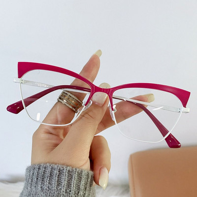 Női Retro macskaszem tervezők Anti Blue Light számítógépes szemüvegek Olvasó- és játékjátékok a szemek védelmére Optikai szemüveg