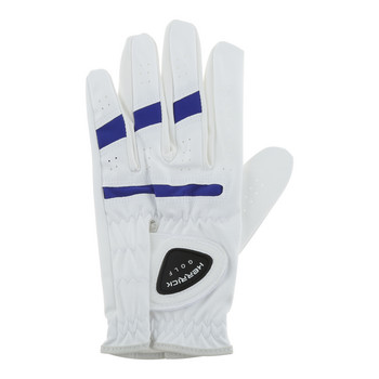 1 бр. Синьо-бял цвят Ръкавици за голф Дишащи издръжливи премиум материали Спортни ръкавици за голф за мъже Консумативи за голф с лява ръка