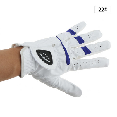 1vnt mėlynos baltos spalvos golfo pirštinės, kvėpuojančios, patvarios aukščiausios kokybės medžiagos golfo sportinės pirštinės, skirtos vyrų kairiosios rankos golfo reikmenims