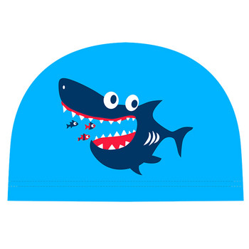 Деца Деца Сладки карикатури Акули Крокодил Морска звезда Плувни шапки PU покритие Плат Шапка за плуване в басейн Шапка за момчета Момичета