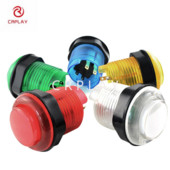 8 vnt. mygtuko sagtis 24 mm 28 mm skaidrus jungiklis su šviečiančiu mygtuko LED apšvietimu 5 V 12 V, naudojamas „pasidaryk pats“ PC „Pandora“ žaidimams