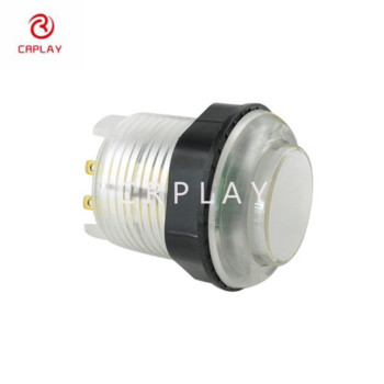 8PCS Κουμπί πόρπη 24mm 28mm Διαφανής διακόπτης με φωτιζόμενο κουμπί LED Illumination 5V 12V, Χρησιμοποιείται για παιχνίδια Pandora PC DIY