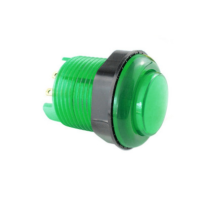 8 vnt. mygtuko sagtis 24 mm 28 mm skaidrus jungiklis su šviečiančiu mygtuko LED apšvietimu 5 V 12 V, naudojamas „pasidaryk pats“ PC „Pandora“ žaidimams