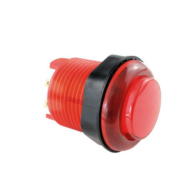 8 vnt. mygtuko sagtis 24 mm 28 mm skaidrus jungiklis su šviečiančiu mygtuko LED apšvietimu 5 V 12 V, naudojamas „pasidaryk pats“ PC „Pandora“ žaidimams