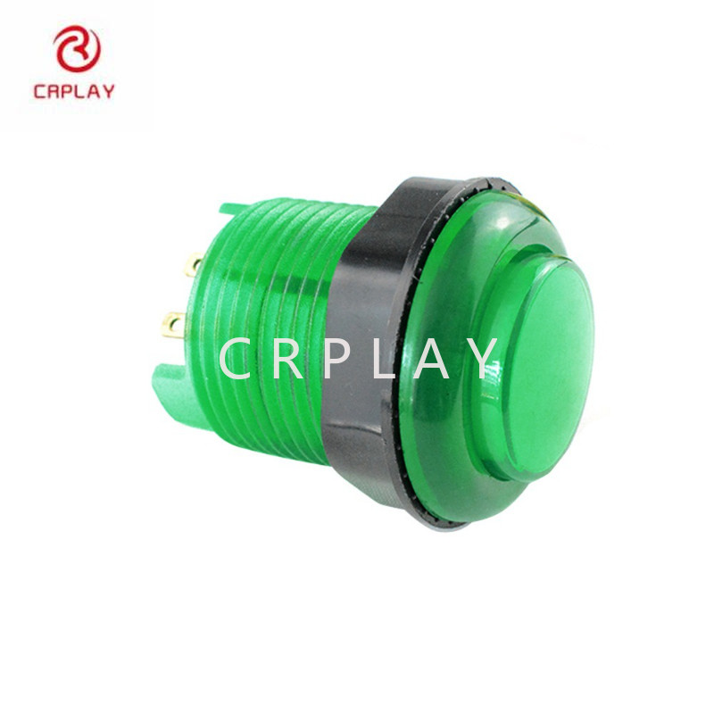 8 vnt. mygtuko sagtis 24 mm 28 mm skaidrus jungiklis su šviečiančiu mygtuko LED apšvietimu 5 V 12 V, naudojamas „pasidaryk pats“ PC „Pandora“ žaidimams