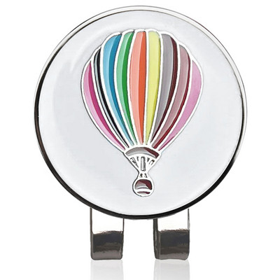 Karšto oro baliono modelio golfo kamuoliukų žymekliai su nuimamais skrybėlių spaustukais Lengvai tvirtinasi prie golfo kepuraitės Dovanos Golfo kamuoliukų žymeklio skrybėlės segtukas