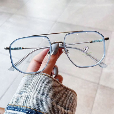 Modne naočale protiv plavog svjetla Žene Muškarci Ogromne naočale kvadratnog okvira Ultra lagane HD uredske računalne naočale Njega vida