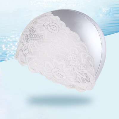 Naiste ujumismüts Ujumismüts Ujumismüts Pits Lill Veekindel PU kattekangas Basseini mütsid Kaitske pikkade juustega kõrvu naistele