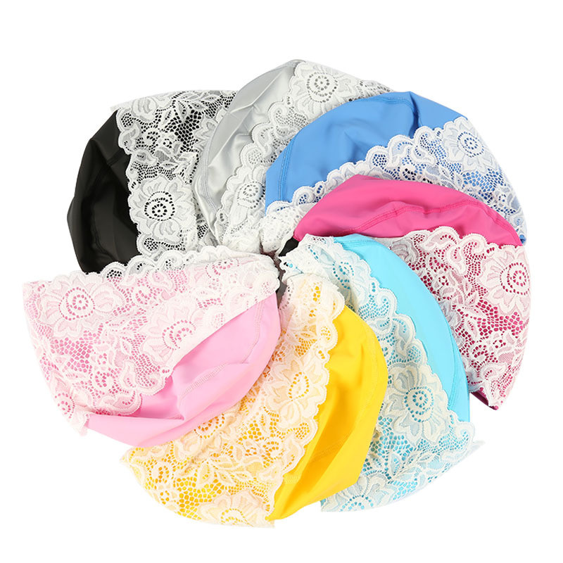 Naiste ujumismüts Ujumismüts Ujumismüts Pits Lill Veekindel PU kattekangas Basseini mütsid Kaitske pikkade juustega kõrvu naistele