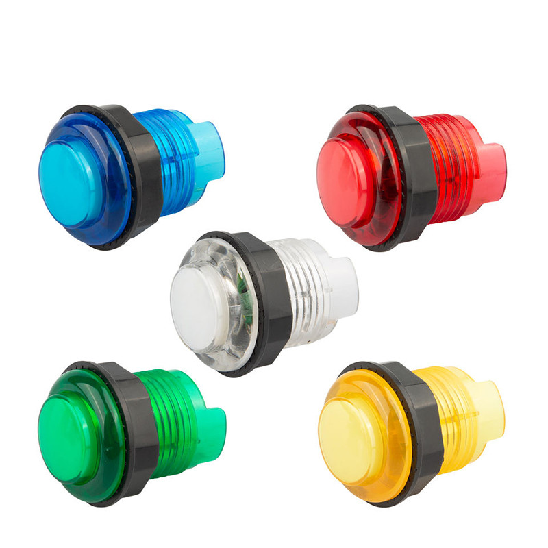 5PCS 28mm LED Arcade Push Button Arcade Start Prekidač 5V/12V Osvijetljeni gumb Arcade Cabinet Dodaci