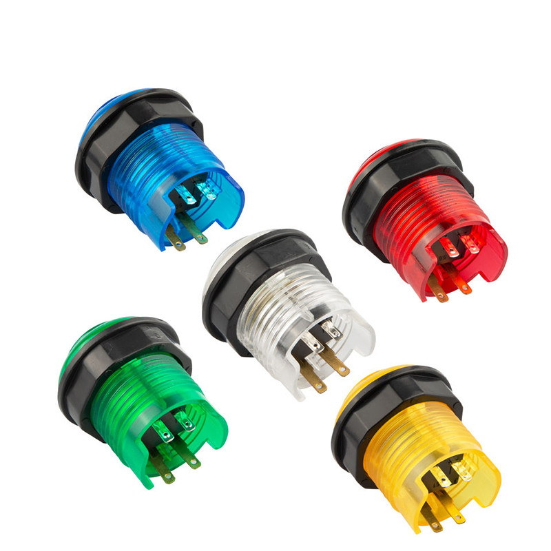 5PCS 28mm LED Arcade Push Button Arcade Start Prekidač 5V/12V Osvijetljeni gumb Arcade Cabinet Dodaci