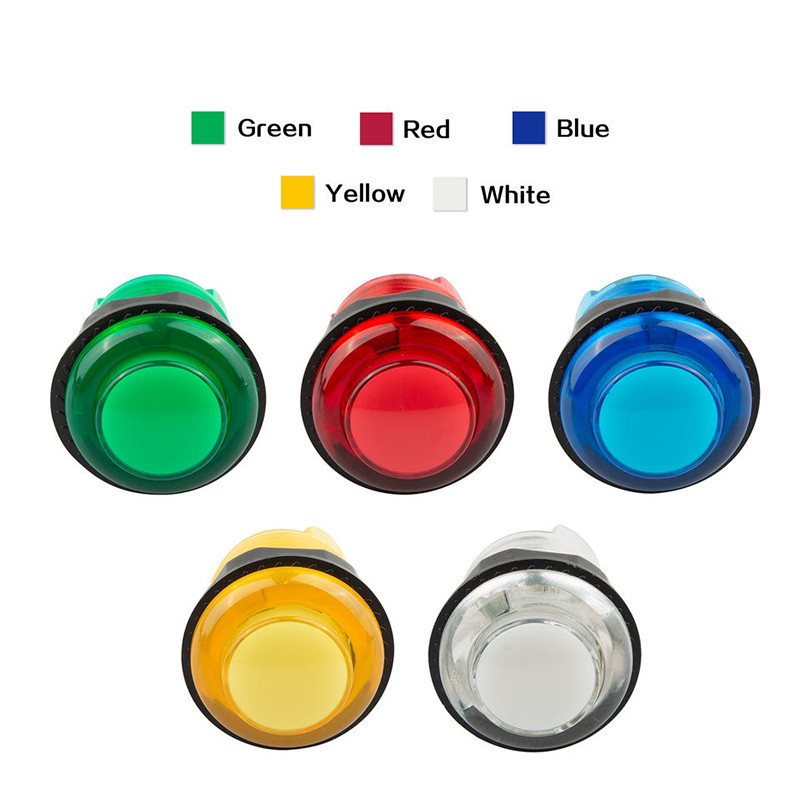 5PCS 28mm LED Arcade Push Button Arcade Start Prekidač 5V/12V Osvijetljeni gumb Arcade Cabinet Dodaci