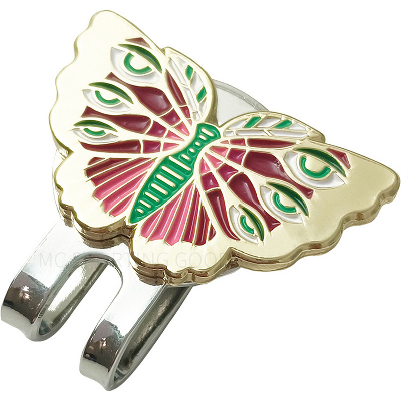 Golden Butterfly golflabda jelzők mágneses kalapkapcsokkal Gyönyörű golfajándékok golfozóknak Prémium golfkiegészítők golfozóknak