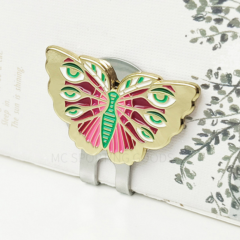 Golden Butterfly golflabda jelzők mágneses kalapkapcsokkal Gyönyörű golfajándékok golfozóknak Prémium golfkiegészítők golfozóknak