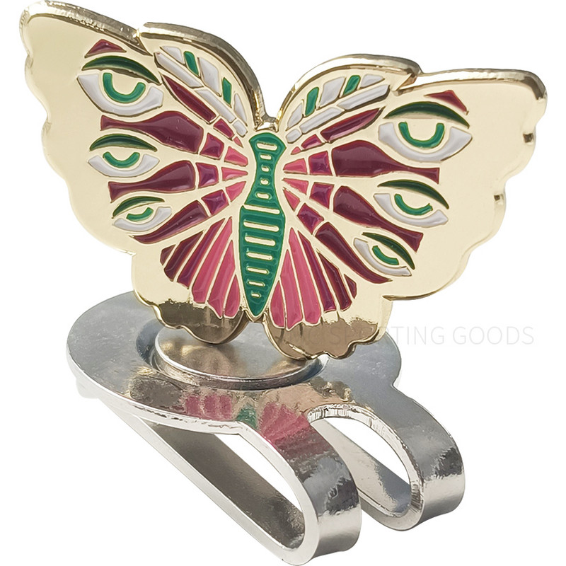 Golden Butterfly golflabda jelzők mágneses kalapkapcsokkal Gyönyörű golfajándékok golfozóknak Prémium golfkiegészítők golfozóknak