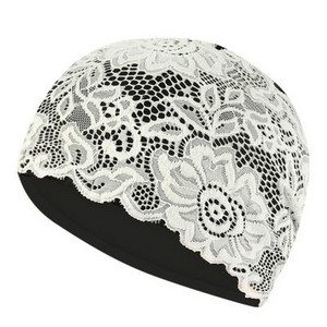 Női csipke úszósapka úszómedence strandvédő fülek haj vízálló PU fürdősapka női lányoknak hosszú hajú női úszósapka
