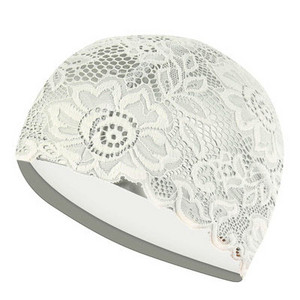 Női csipke úszósapka úszómedence strandvédő fülek haj vízálló PU fürdősapka női lányoknak hosszú hajú női úszósapka
