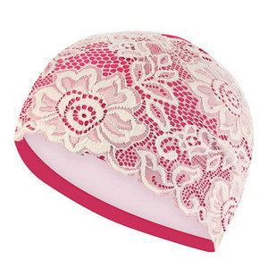 Női csipke úszósapka úszómedence strandvédő fülek haj vízálló PU fürdősapka női lányoknak hosszú hajú női úszósapka